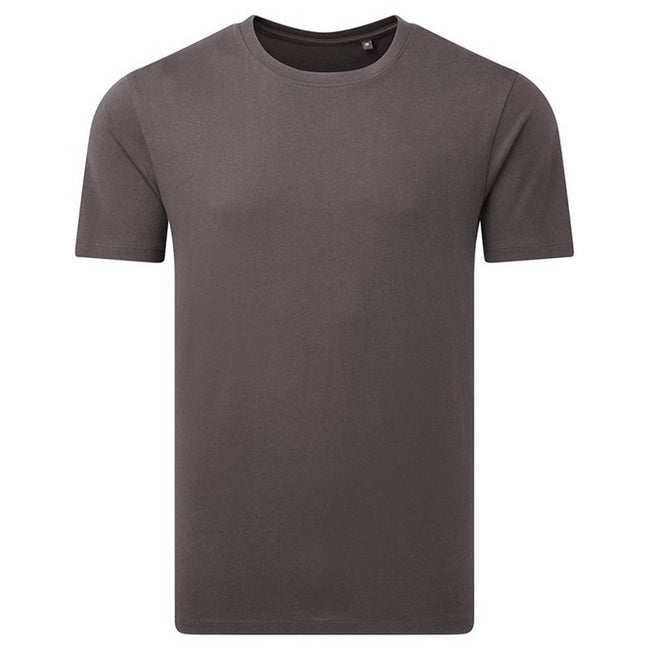 Charcoal - Front - Anthem Unisex Adult Midweight Organic T-Shirt