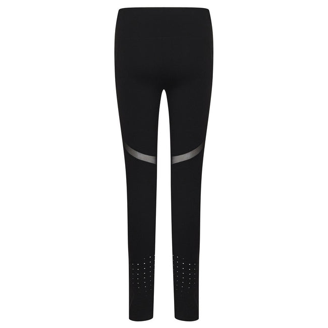 Black - Back - Tombo Womens-Ladies Panelled Leggings