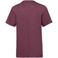 Burgundy - Back - Fruit of the Loom Childrens-Kids Valueweight T-Shirt