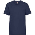 Deep Navy - Front - Fruit of the Loom Childrens-Kids Valueweight T-Shirt