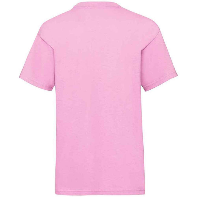 Light Pink - Back - Fruit of the Loom Childrens-Kids Valueweight T-Shirt