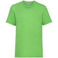 Lime - Front - Fruit of the Loom Childrens-Kids Valueweight T-Shirt