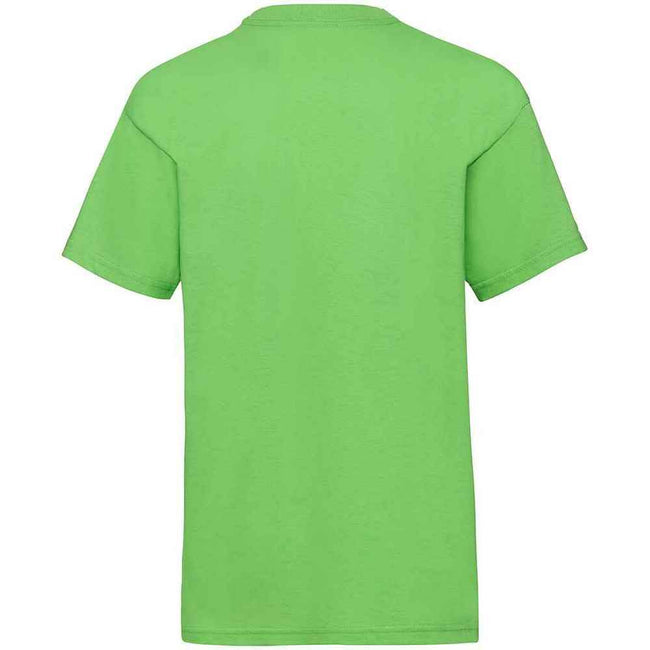 Lime - Back - Fruit of the Loom Childrens-Kids Valueweight T-Shirt