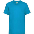 Azure Blue - Front - Fruit of the Loom Childrens-Kids Valueweight T-Shirt