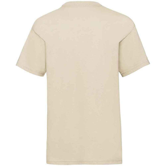 Natural - Back - Fruit of the Loom Childrens-Kids Valueweight T-Shirt