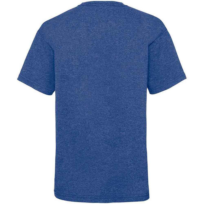 Retro Heather Royal - Back - Fruit of the Loom Childrens-Kids Valueweight T-Shirt