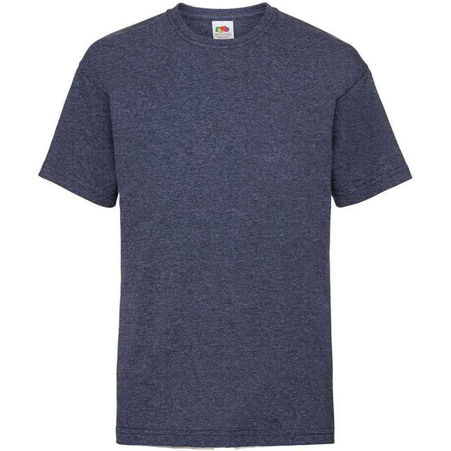 Vintage Heather Navy - Front - Fruit of the Loom Childrens-Kids Valueweight T-Shirt