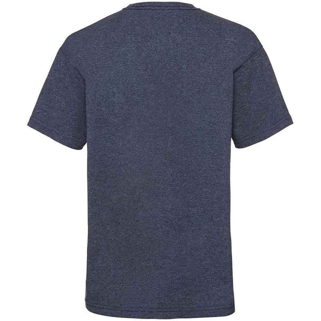 Vintage Heather Navy - Back - Fruit of the Loom Childrens-Kids Valueweight T-Shirt