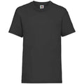 Black - Front - Fruit of the Loom Childrens-Kids Valueweight T-Shirt