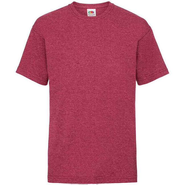 Vintage Heather Red - Front - Fruit of the Loom Childrens-Kids Valueweight T-Shirt