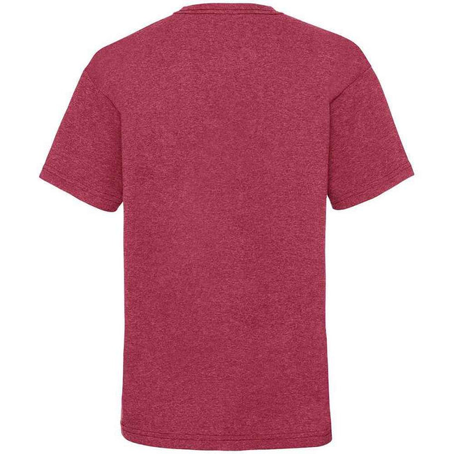 Vintage Heather Red - Back - Fruit of the Loom Childrens-Kids Valueweight T-Shirt