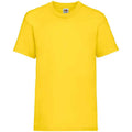 Yellow - Front - Fruit of the Loom Childrens-Kids Valueweight T-Shirt