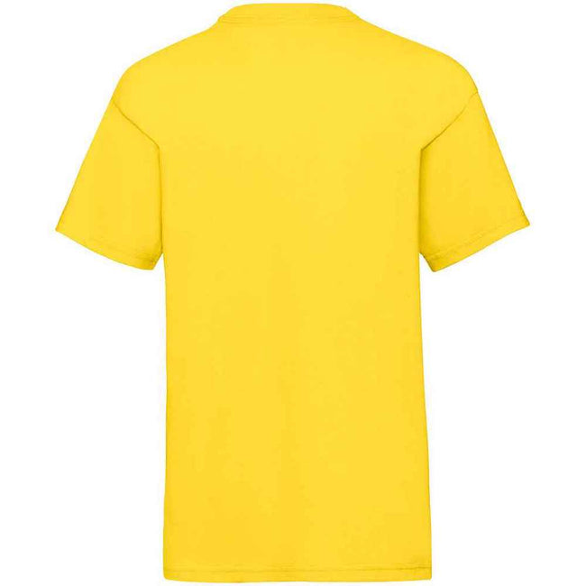Yellow - Back - Fruit of the Loom Childrens-Kids Valueweight T-Shirt