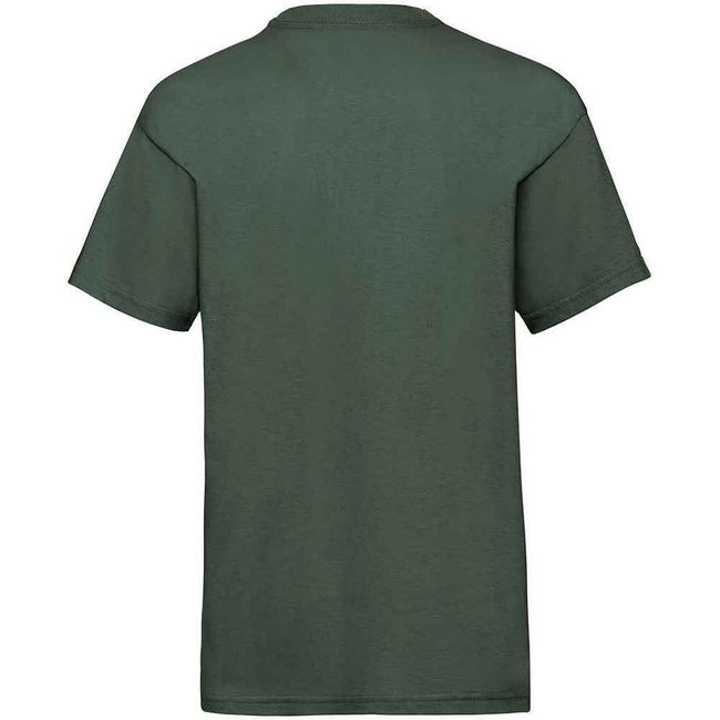 Bottle Green - Back - Fruit of the Loom Childrens-Kids Valueweight T-Shirt