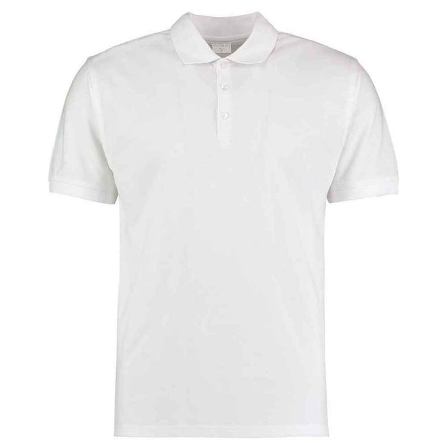White - Front - Kustom Kit Mens Klassic Superwash 60C Short-Sleeved Polo Shirt