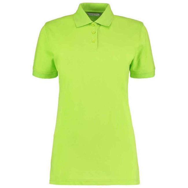 Lime - Front - Kustom Kit Womens-Ladies Superwash 60C Polo Shirt