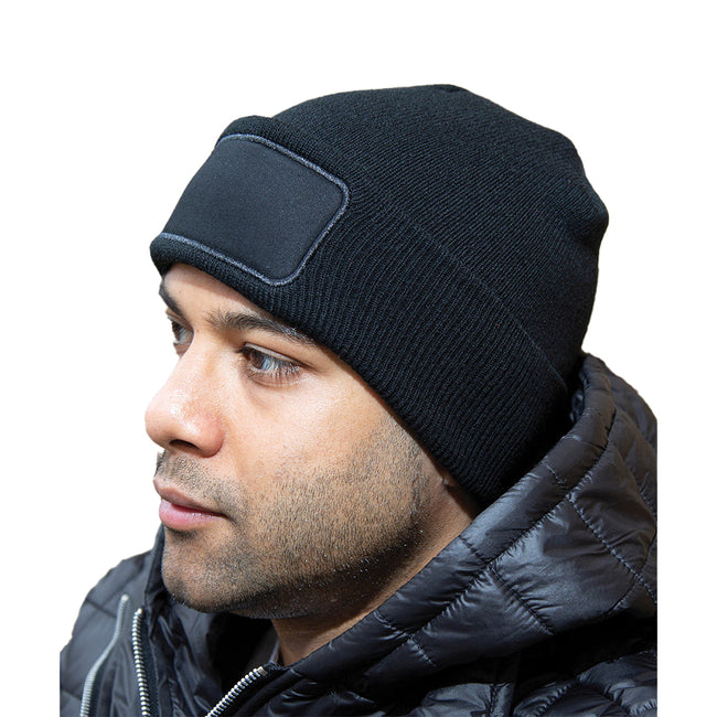 Navy - Back - Result Unisex Adult Double Knit Printable Beanie