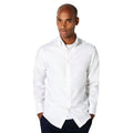 White - Side - Kustom Kit Mens Premium Oxford Tailored Long-Sleeved Shirt
