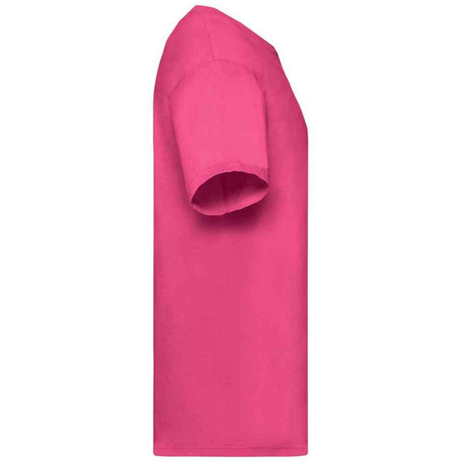 Fuchsia - Side - Fruit of the Loom Mens Valueweight T-Shirt