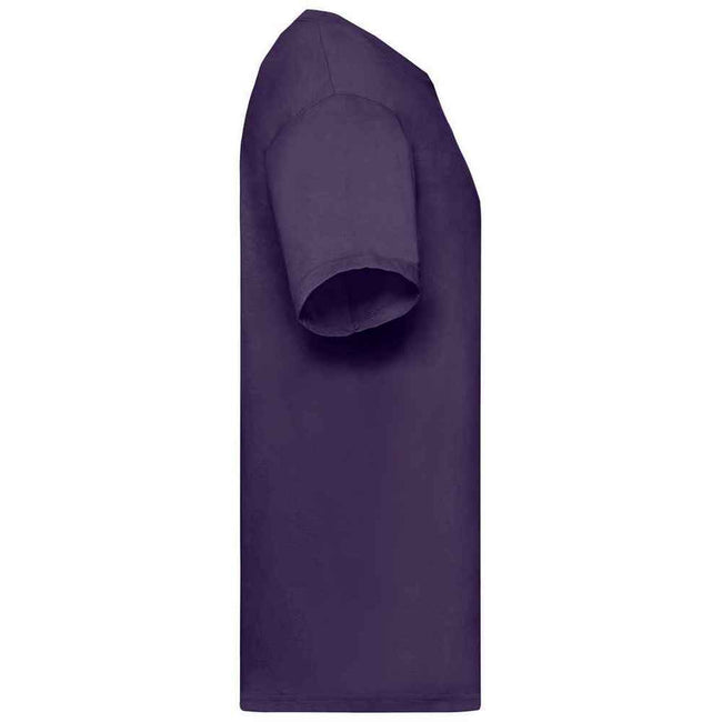 Purple - Side - Fruit of the Loom Mens Valueweight T-Shirt
