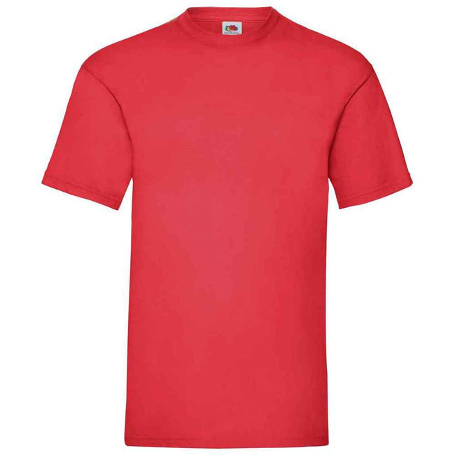 Red - Front - Fruit of the Loom Mens Valueweight T-Shirt