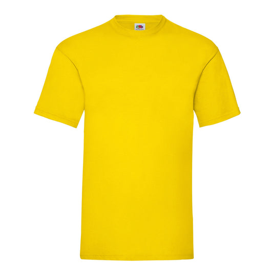 Yellow - Front - Fruit Of The Loom Mens Valueweight T-Shirt