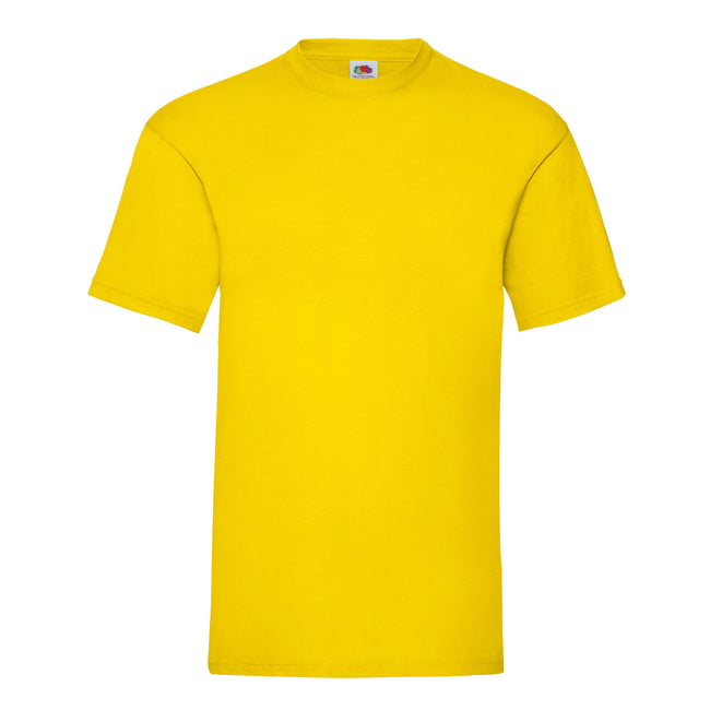 Yellow - Front - Fruit of the Loom Mens Valueweight T-Shirt