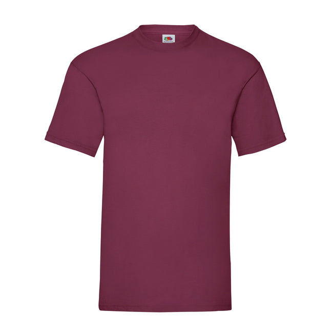 Burgundy - Front - Fruit of the Loom Mens Valueweight Heather T-Shirt