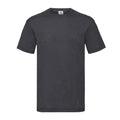 Dark Grey - Front - Fruit of the Loom Mens Valueweight Heather T-Shirt