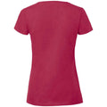 Cranberry - Back - Fruit of the Loom Womens-Ladies Iconic 195 Premium T-Shirt
