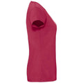 Cranberry - Side - Fruit of the Loom Womens-Ladies Iconic 195 Premium T-Shirt