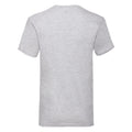 Grey - Back - Fruit of the Loom Mens Valueweight Heather V Neck T-Shirt