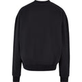 Black - Back - Build Your Brand Mens Ultra Heavy Crew Neck Sweatshirt