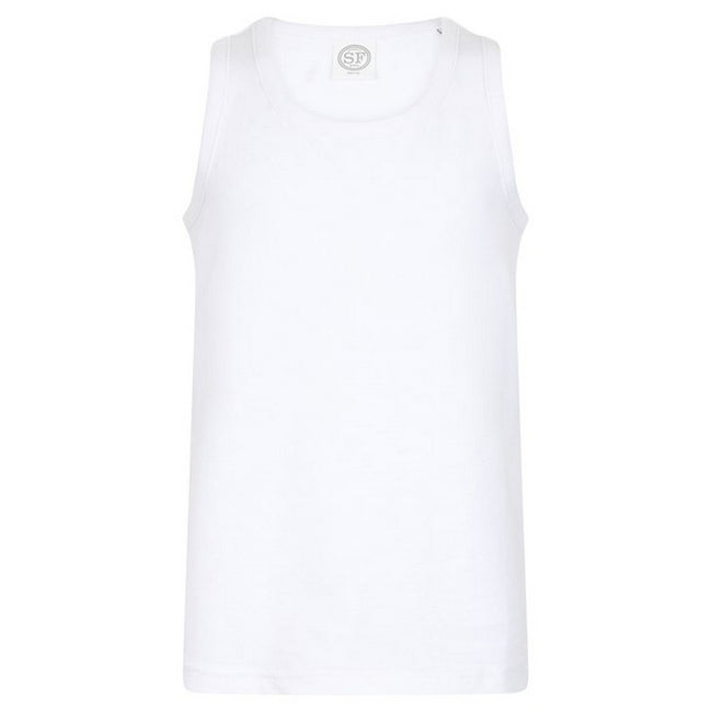 White - Front - SF Minni Childrens-Kids Feel Good Stretch Vest Top