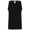 Black - Front - SF Minni Childrens-Kids Feel Good Stretch Vest Top