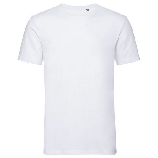 White - Front - Russell Mens Authentic Organic T-Shirt