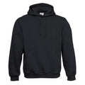 Black - Front - B&C Unisex Adult Hooded Hoodie