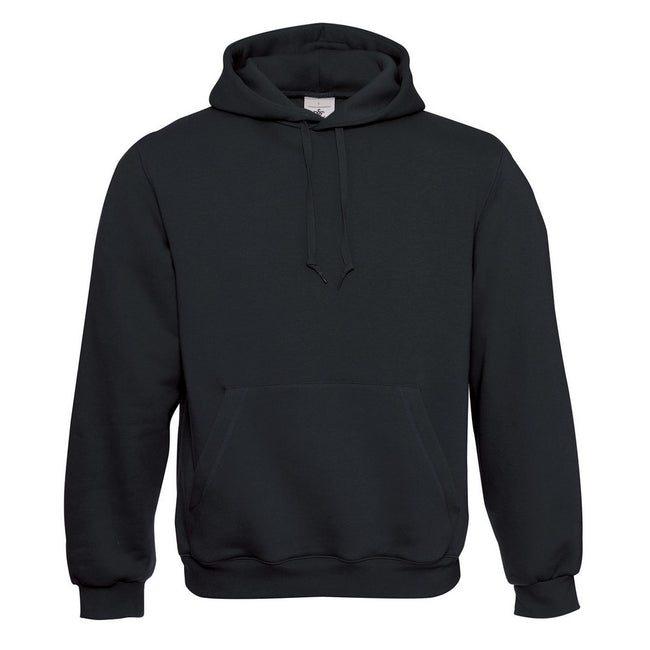 Black - Front - B&C Unisex Adult Hooded Hoodie