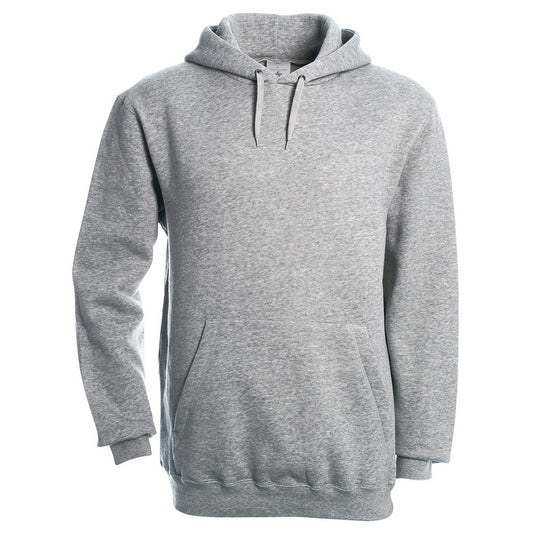 Heather Grey - Front - B&C Unisex Adult Hooded Hoodie