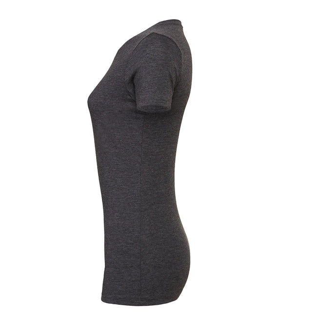 Dark Grey Heather - Side - Bella + Canvas Womens-Ladies The Favourite T-Shirt