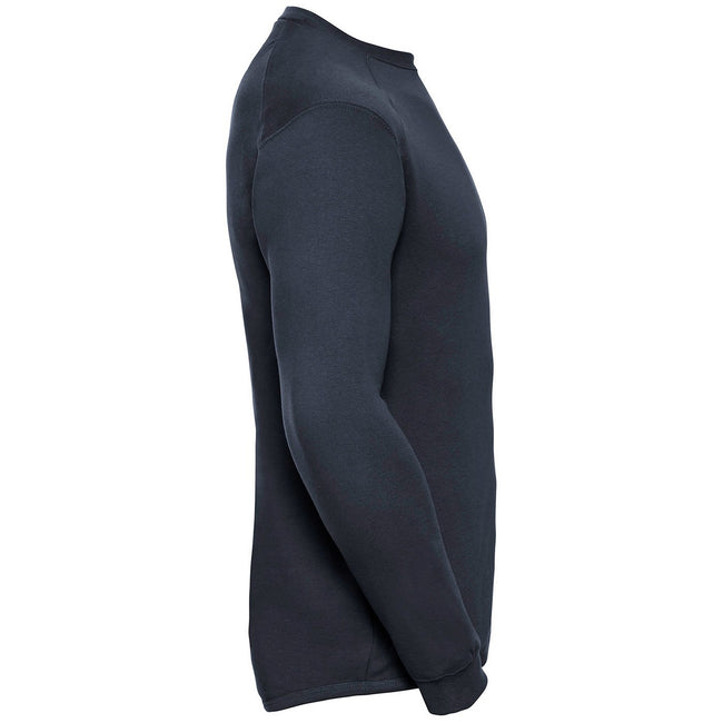 French Navy - Side - Russell Mens Spotshield Heavy Duty Crew Neck Sweatshirt