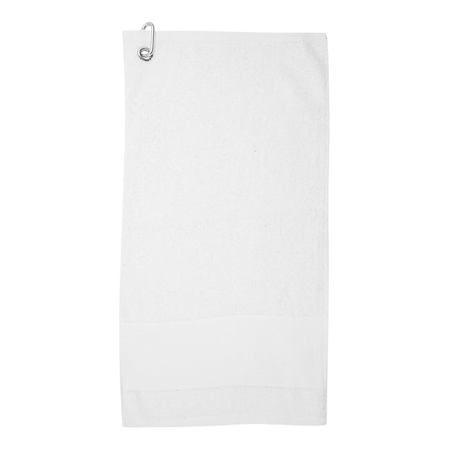 White - Front - Towel City Printable Cotton Golf Towel