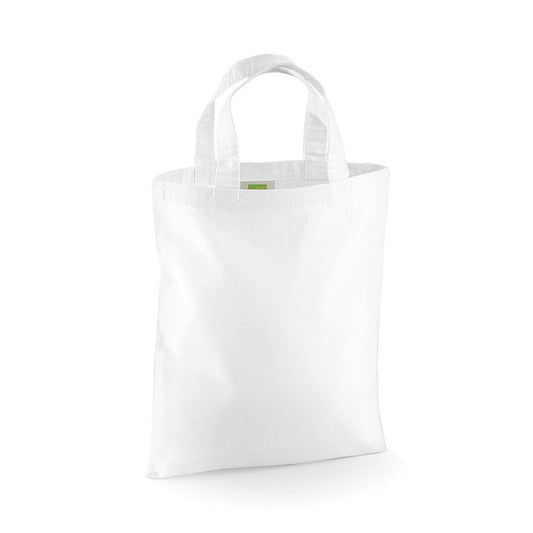 White - Front - Westford Mill Mini Reusable Tote Bag