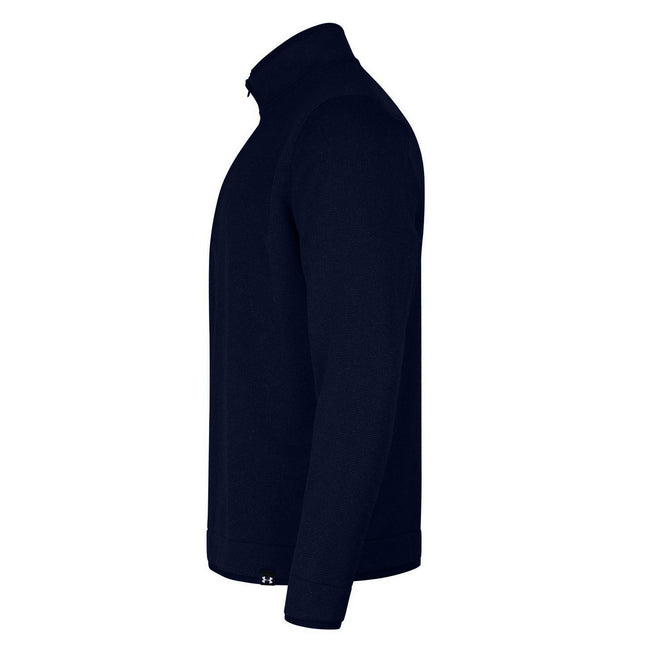 Midnight Navy - Side - Under Armour Mens Quarter Zip Fleece Top