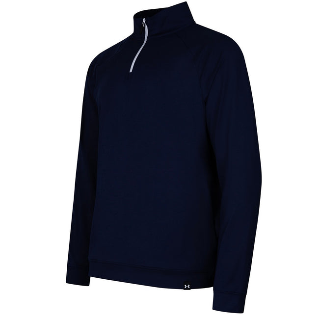 Midnight Navy - Front - Under Armour Mens Quarter Zip Fleece Top