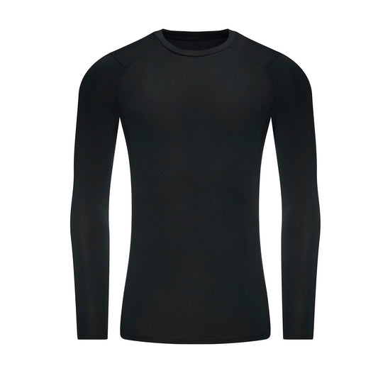 Jet Black - Front - Awdis Mens Recycled Active Base Layer Top