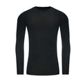 Jet Black - Front - Awdis Mens Recycled Active Base Layer Top