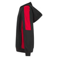 Black-Red - Side - Finden & Hales Childrens-Kids Team Contrast Hoodie