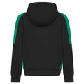 Black-Emerald - Back - Finden & Hales Childrens-Kids Team Contrast Hoodie