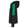 Black-Emerald - Side - Finden & Hales Childrens-Kids Team Contrast Hoodie